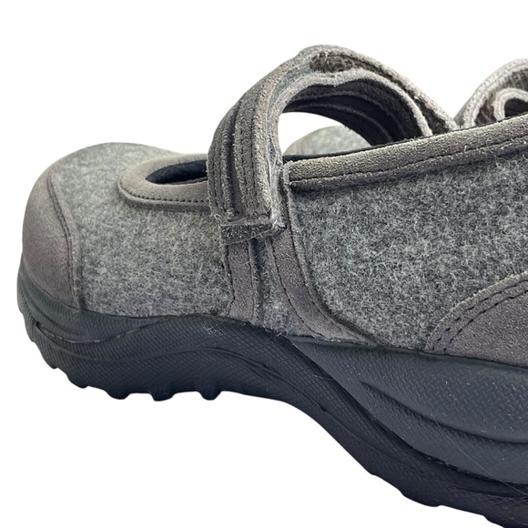 LL Bean Women's Grey Wool Mary Jane Clogs Shoes Comfort Slip Ons Sz 8.5M - Picture 11 of 15